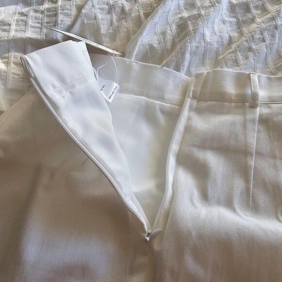 LOEIL H-line Pocket Cotton Midi Skirt - 2024 - White - Sz S - NWT - Picture 6 of 9